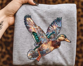 Pato de diamantes de imitación / PNG alternativo / Vaquera grunge glamurosa / Diseño de sublimación de chica de campo / Descarga digital de energía rebelde
