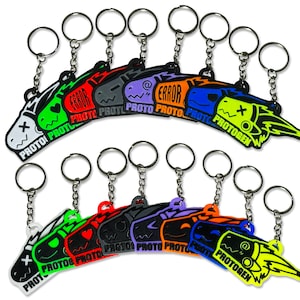 Furr-Emoticons - Protogens - 3D Printed Furry Keychains (Custom Personalizable Colors)