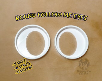 Runde Follow Me 3D Augen für Fursuit Köpfe, Masken und Cosplays. (Spezialanfertigung Fursuit Eyes)