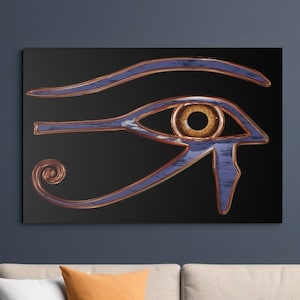 Eye Of Ra Canvas, Ancient Egypt Wall Art, Sun God Ra Poster, Egyptian God Print, Mythical Decor, Eye Of Horus Artwork, Living Room Decor