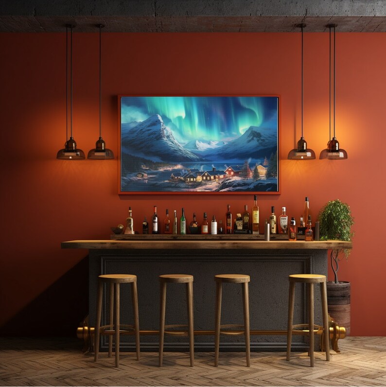 Aurora Borealis Canvas Art, Northern Lights Home Decor Etsy