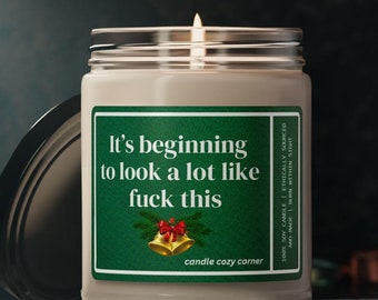 It's beginning to look a lot like, christmas candles, funny christmas decor, funny christmas gifts, secret santa gift idea, holiday gift
