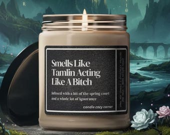 Acotar fan gift, Tamlin's a Bitch Candle,  acomaf, A court of thorns and roses merch, Book Lover Candle Velaris Candle Book Lover Candle