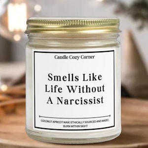 Divorce Gift Narcissist Candle, Breakup Candle Funny, Care Package For Best Friend Funny Cheer Up Gift Divorce Party Breakup Gift Funny