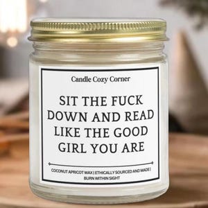 Funny Candle, Smut Reader Candle, Custom Candle, Book Lover Gift, Romance Reader Gift, Spicy Book Fan, Bookish Gifts, Smut Lover Candle