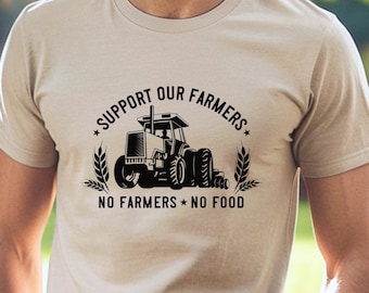 Support Our Farmers T-Shirt, No Farmers No Food Tee, Support Local Farms, Farming Tee