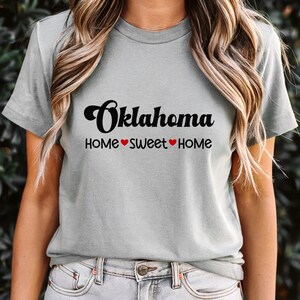 Oklahoma T-Shirt, Oklahoma Home Sweet Home T-Shirt, Unisex US Zustand Shirt, Geschenk für sie, Geschenk für ihn, Geschenk für graduierten Abschluss