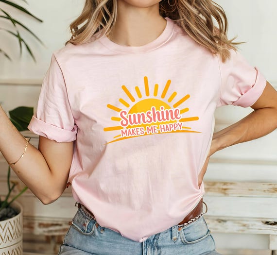 Sunshine Makes Me Happy T-Shirt, Sunshine Lover Shirt, Outdoor Lover Tee, Summer Tee