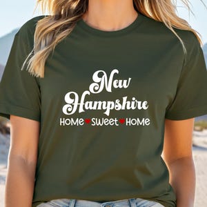 New Hampshire T-Shirt, New Hampshire Home Sweet Home T-Shirt, Unisex US State Shirt, Geschenk für sie, Geschenk für ihn