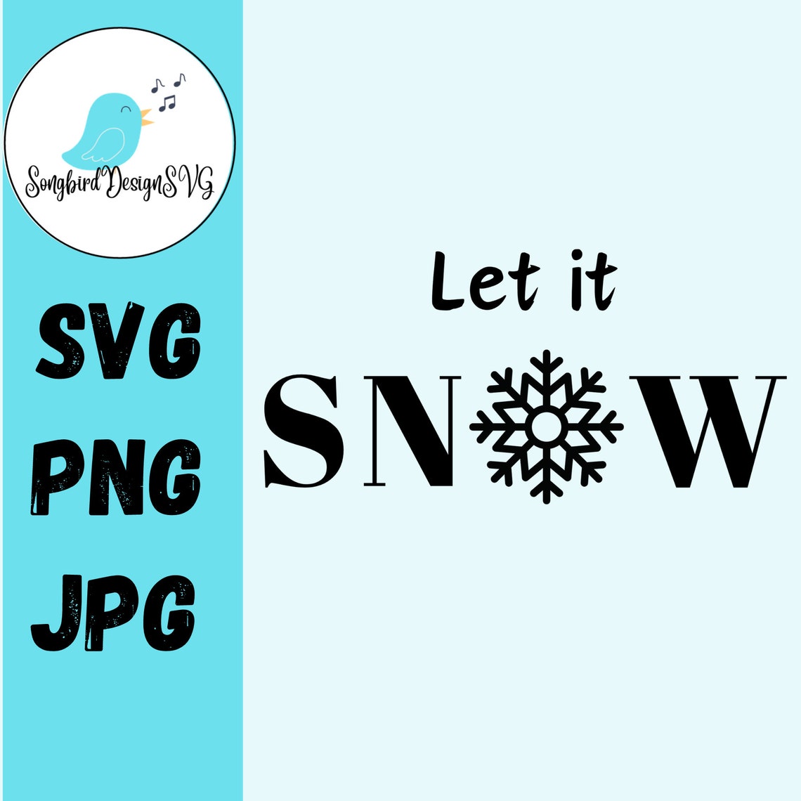 Let It SNOW SVG - Winter Snowflake SVG - Handmade Gift - Etsy