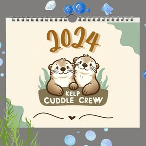 2024 Wall Calendar | Cute Cartoon Otter Design