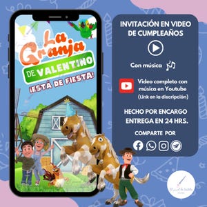 Zenón Farm Birthday Invitation | Percheron Horse | Zenón Farm Party / Zenón / Zenón Farm / Children&#39;s Party