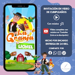 Zenón Farm verjaardagsuitnodiging, Zenón Farm video-uitnodiging, Zenón Farm verjaardagsuitnodiging, de boerderij