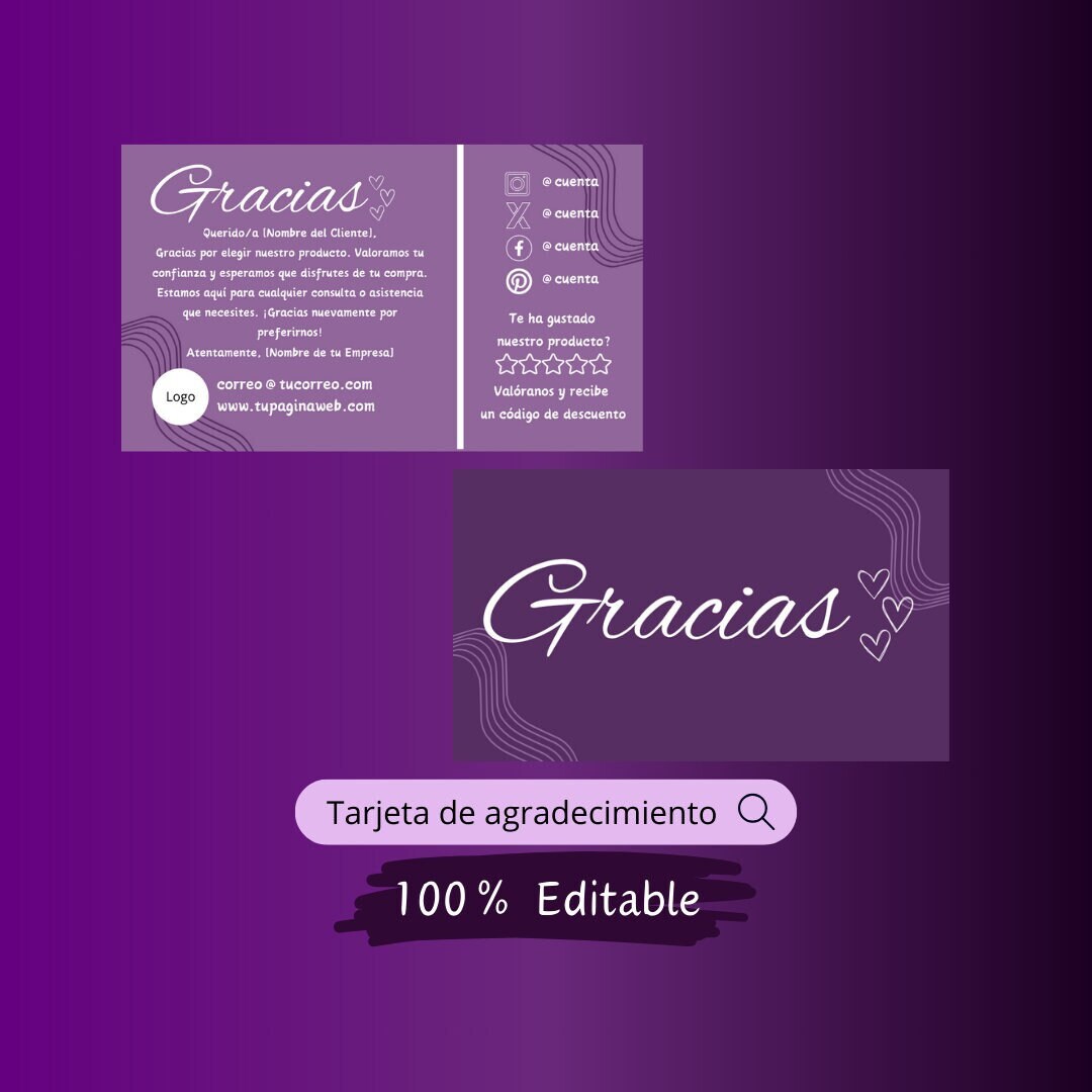 Thank You Letter Template In Canva 100 Editable Etsy