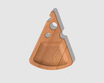 Cheese Slice Serving Tray - 3d STL file for CNC