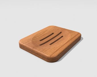 Soap Dish - deep grooves - 3d STL file for CNC & 3MF file for 3d Printer