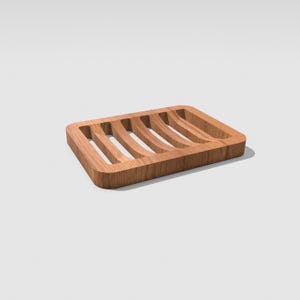 Porta sapone profondo con 6 scanalature profonde - file STL 3D per CNC e file 3MF per stampante 3D