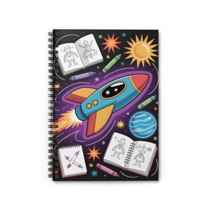 Cosmic Adventure Spiral Notebook | Kid's Space-Themed Journal, Ideal for School & Drawing, Great Gift for Astronaut Lovers, Fun [...]
