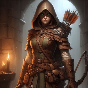 Digital Art for DnD characters and monsters: Ranger