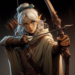 Digital Art for DnD characters and monsters: Elven Ranger