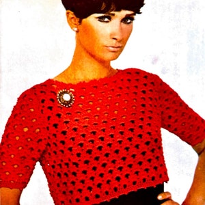 Retro CROCHET Pattern Women's Bolero Cover Up Cropped Cardigan Shrug PDF Instant Digital Download Small Medium Large 1970s
