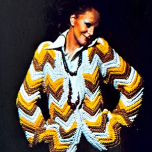 トップス Zigzag Pattern Vintage Loose Knit Jacket Ravelry: Zigzag Sweater pattern by Knitting with Chopsticks