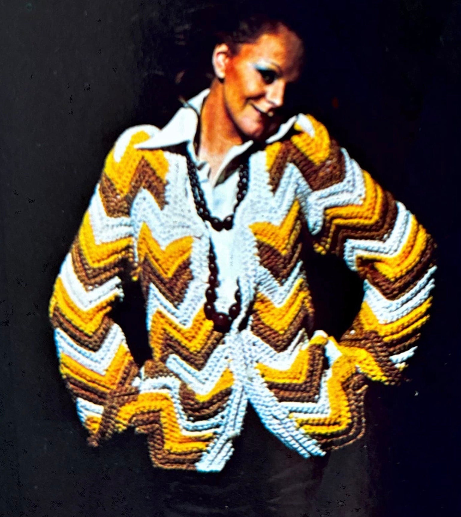70s Zig Zag Sweater - Etsy