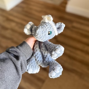 Hallie the Hippo: Crocheted Plush Snuggler with Headband