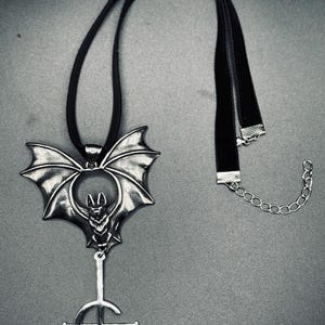 Ghost ~ Gothic Bat & Grucifix Choker