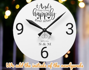 Regalo de boda personalizado para recién casados, reloj de pared, decoración de pared, regalo de boda personalizado, regalo de casa nueva para parejas