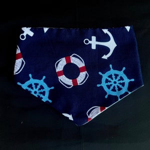 Sailor Cutie Bandana, Dog Bandanas, Dog gift, Affordable Dog Cat Accessories, Flower Bandana, Handmade Pet Bandana, Reversible Dog Bandana