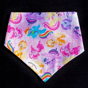 My Little Pony Bandana, MLP Dog Bandanas, Dog gifts, Cat and Dog Accessories, Disney Dog Bandana, Handmade Bandana, Reversible Dog Bandana