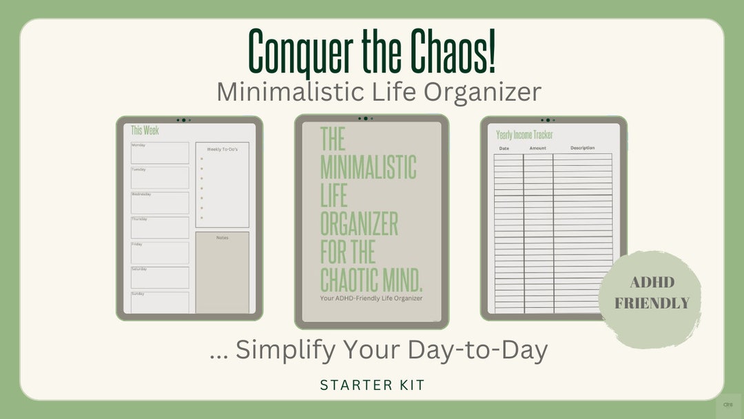 The Minimalistic Life Organizer for the Chaotic Mind: Your ADHD ...