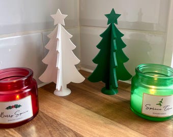 Minimalist 3D Printed Christmas Tree Decoration – Modern Holiday Ornament