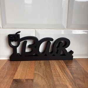 Freestanding Bar Sign – Home Bar Decor, Cocktail Shelf Sign, Available in Multiple Colours, Bar Gifts, Home boozer decor,