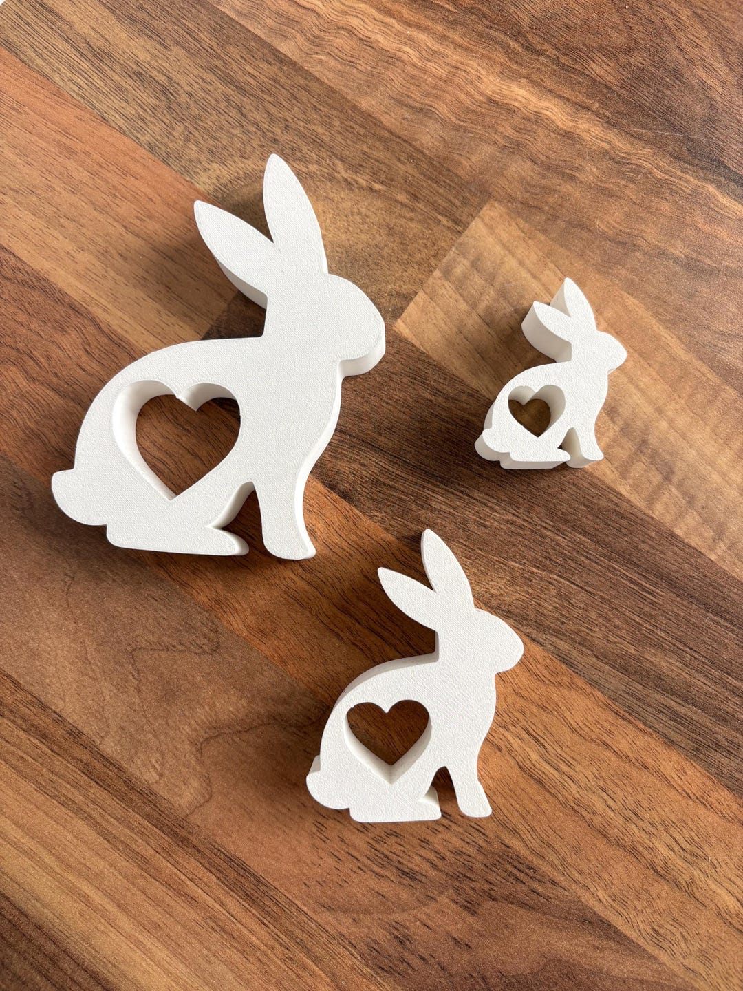 Range Rabbit Ornament Rabbit Ornament Set, Minimalist Shelf Décor With Heart Cut-outs - Etsy