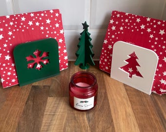 Christmas Napkin Holders – Festive Table Décor with Snowflake & Christmas Tree Designs