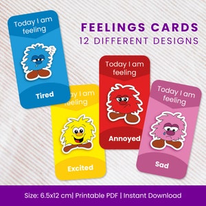 Carte sulle emozioni in inglese, Carte didattiche per bambini, Apprendimento delle emozioni, Risorse stampabili in età prescolare, Vocabolario per bambini