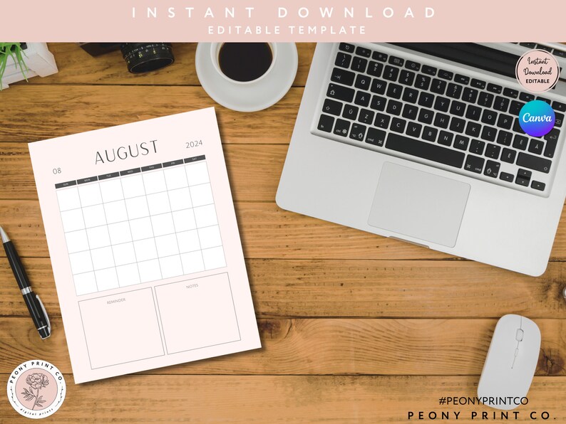 Light Peach Minimalist 2024 Planner - Etsy