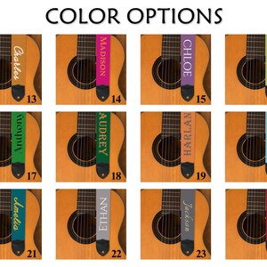Handwriting Text Guitar Strap, Personalized Musician Gift, Customized Acoustic, Electric, Bass, and Classical Guitar Strap image 17