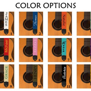 Handwriting Text Guitar Strap, Personalized Musician Gift, Customized Acoustic, Electric, Bass, and Classical Guitar Strap image 16
