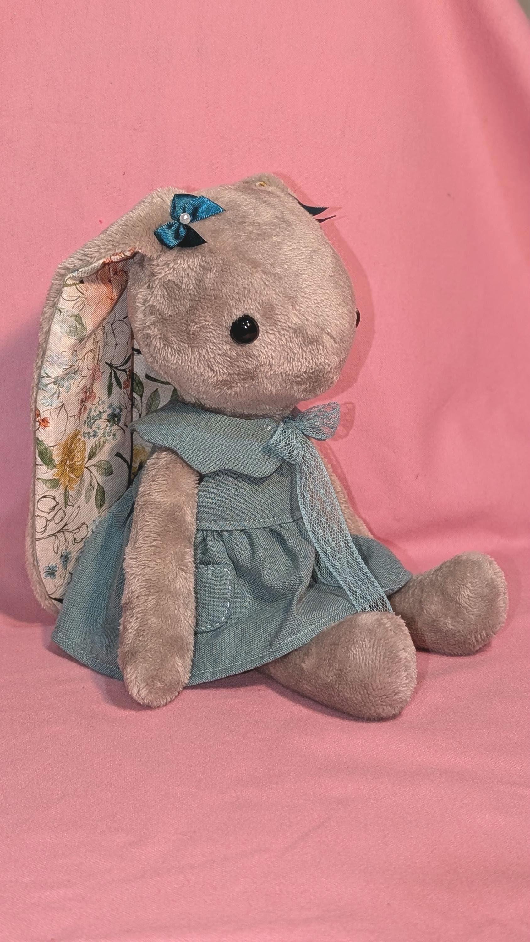 Handmade Plush Bunny With Dress – Heirloom Stuffed Animal - Etsy
