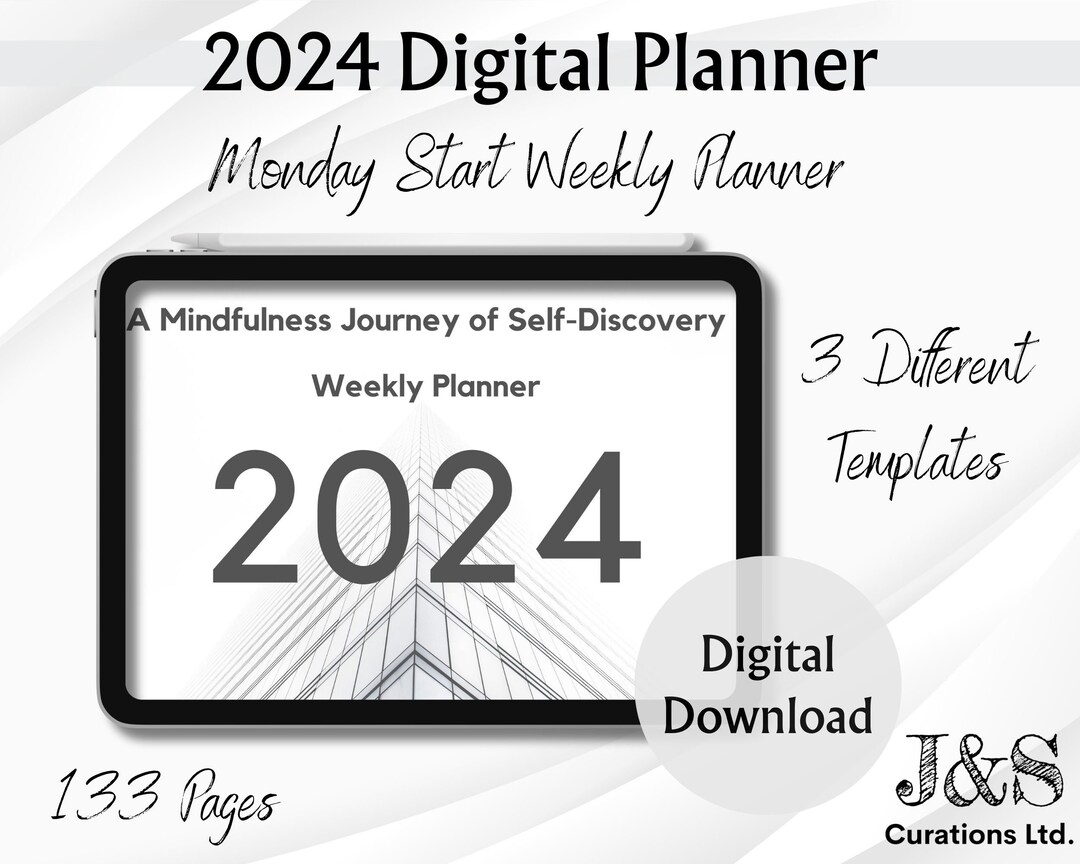 2024 Digital Planner, Goodnotes Template, Weekly Planner, Today's Date