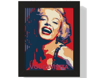 Vintage Marilyn Monroe Poster: Iconic Glamour for Your Walls, Framed Vertical Poster