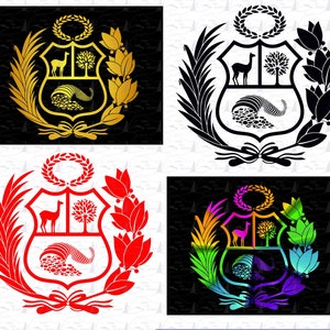 ESCUDO PERÚ VARIOS Pdf, Jpg, Svg, Png High Resolution, Digital Download, Easy to use