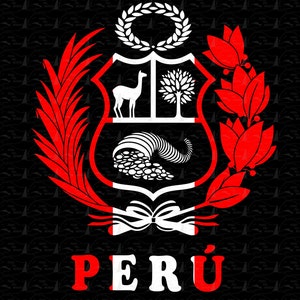 ESCUDO Rojo y Blanco PERÚ  Pdf, Jpg, Svg, Png High Resolution, Digital Download, Easy to use