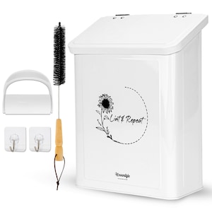 Magnetic Metal Lint Bin: Farmhouse Laundry Room Decor