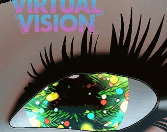 Ojos circulares navideños animados de VRChat para uso personal y comercial