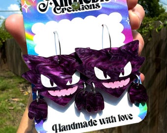 Hunty ghost earrings | ghost type | dangle earrings | acrylic earrings | acrylic | handmade earrings