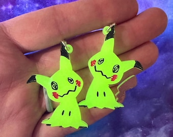 Mimick you Earrings | Acrylic earrings | Laser Cut Earrings | Acrylic | Ghost type glow in the dark
